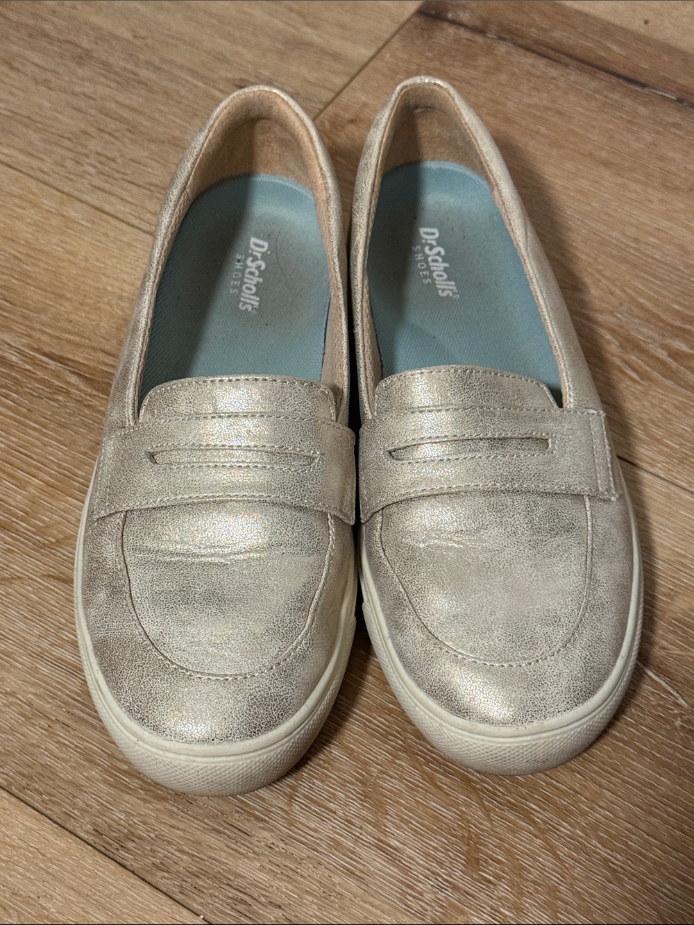 Dr. Scholl's Metallic Champagne Slip-On Loafers